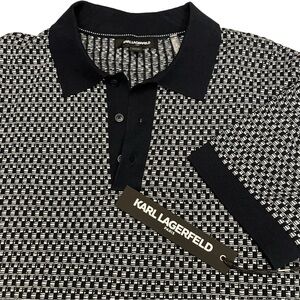 Karl Lagerfeld Polo SM Mens Karl Lagerfeld short sleeve KNIT Polo Shirt $169MSRP